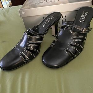 Franco Sarto heeled slides. Sz 10M.